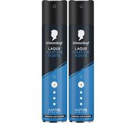SCHWARZKOPF, Laque Fixation Forte, Protection anti-humidité, Technologie Haptiq System, Formule végane, san silicone, Fixation forte, Tenue longue durée, S'élimine au brossage, 250ml (Lot de 2)