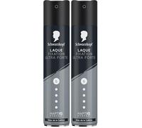 SCHWARZKOPF, Laque Fixation Ultra Forte, Technologie Haptiq System, Formule à la caféine, Végane, Sans silicone, Protège contre humidité et vent, Tenue et resistance longue durée, 250ml (Lot de 2)