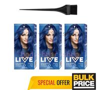 Schwarzkopf LIVE 095 Electric Blue Intense Color Semi-Permanent Hair Color 3 ...