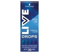 Schwarzkopf LIVE Color Drops Coloration semi-permanente pour cheveux, végétalien, 2 à 12 lavages, bleu cristal, 30 ml