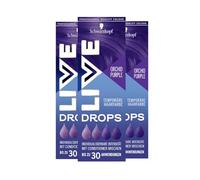 Schwarzkopf Live Color Drops Orchid Purple (3 x 30 ml), gouttes de couleur dosables pour un look personnalisé, teinture à mélanger avec l'après-shampooing, coloration temporaire dure jusqu'à 12