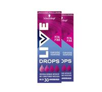 Schwarzkopf Live Color Drops Petal Pink (2 x 30 ml), gouttes de couleur dosables pour un look individuel, teinture à mélanger avec l'après-shampooing, coloration temporaire dure jusqu'à 12 lavages