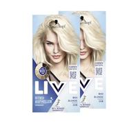 Schwarzkopf Live Max Blonde 00B Lot de 2 flacons de 142 ml d'éclaircissement pour jusqu'à 9 niveaux d'éclaircissement sans jaunissement Avec technologie anti-casse