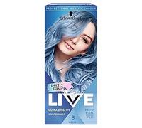 Schwarzkopf LIVE Pretty Pastels Teinture semi-permanente pour cheveux bleus, tient jusqu'à 8 lavages, acier denim, P121
