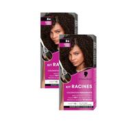 Schwarzkopf - Lot de 2 Kit Racines - Coloration Racines Cheveux Permanente - Enrichie d’une huile nourrissante - Couverture Cheveux Blancs - Retouche entre 2 Colorations - Châtain Foncé R4