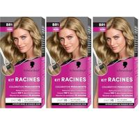 Schwarzkopf - Lot de 3 Kit Racines - Coloration Racines Cheveux Permanente - Enrichie d’une huile nourrissante - Couverture Cheveux Blancs - Retouche entre 2 Colorations - Blond BR1