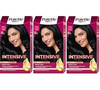 Schwarzkopf - Lot de 3 Palette - Coloration Permanente Cheveux - Crème Soin - Couvre 100% des Cheveux Blancs - Tenue 8 semaines - Noir Bleuté 909