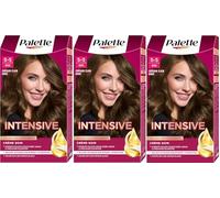 Schwarzkopf - Lot de 3 Palette - Coloration Permanente Cheveux - Crème Soin - Couvre 100% des Cheveux Blancs - Tenue 8 semaines - Chatain Clair Dore 655