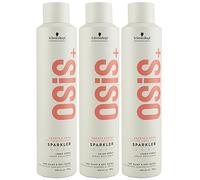Schwarzkopf Lot de 3 sprays pour une finition brillante OSiS+ Sparkler, 3 x 300 ml