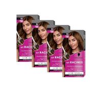 Schwarzkopf - Lot de 4 Kit Racines - Coloration Racines Cheveux Permanente - Enrichie d’une huile nourrissante - Couverture Cheveux Blancs - Retouche entre 2 Colorations - Châtain Doré R2