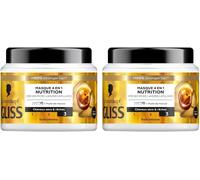 Schwarzkopf - - Masque 4en1 - Nutrition - Huile De Marula - Haptiq System - Crée Des Micro-Liaisons Capillaires - Cheveux Sec Et Rêches - Soin Intense - Nourrit & Repare - 400ml (Lot De 2)