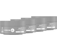 Schwarzkopf Matte Styling Wax (4 X 75 Ml) For A Matte Finish With Long Lasting Hold Gentle On Hair And Scalp,Vegan,Styling Wax