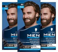 Schwarzkopf MEN Perfect BART-COLORATION Teinture barbe Couvre les poils de barbe blancs Pour un résultat 100 % naturel Brun naturel