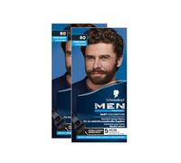 Schwarzkopf Men Perfect Coloration pour barbe 80 naturel noir-marron niveau 2 (2 x 30 ml) pour dissimuler les cheveux gris pour un résultat naturel, application rapide