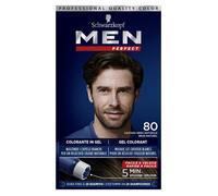 SCHWARZKOPF - Men Perfect - Gel Colorant Anti-Cheveux Blancs Homme - Coloration Cheveux Homme - Brun Naturel 80