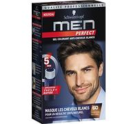 Schwarzkopf - Men Perfect - Gel Colorant Anti-Cheveux Blancs Homme - Coloration Cheveux Homme - Châtain Naturel 60