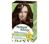 Schwarzkopf - Natural & Easy - Coloration Permanente Naturelle Cheveux - Huile d'olive et Extrait de Lavande - 93 % d’ingrédients d’origine naturelle - Châtain Noisette 576
