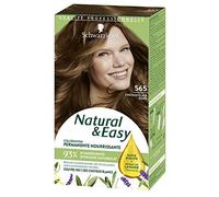 Schwarzkopf - Natural & Easy - Coloration Permanente Naturelle Cheveux - Huile d'olive et Extrait de Lavande - 93 % d’ingrédients d’origine naturelle - Châtain Clair Doré 565