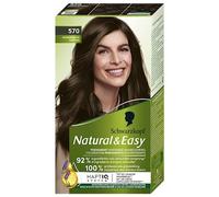 Schwarzkopf - Natural & Easy - Coloration Permanente Naturelle Cheveux - Huile d'olive et Extrait de Lavande - 92 % d'ingrédients d'origine naturelle - Châtain 570, 1 Unité (Lot de 1)