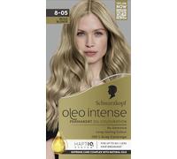 Schwarzkopf Oleo Intense Coloration permanente à l'huile 8-05 Blond beige, couverture parfaite des cheveux gris, après-shampooing avec système HaptIQ, couleur longue durée, teinture capillaire sans am