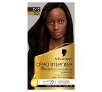 Schwarzkopf Oleo Intense Permanent Oil Color 2-10 Teinture pour cheveux brun noir, couverture 100% des gris, après-shampooing avec système HaptIQ, couleur longue durée, teinture pour cheveux sans amm