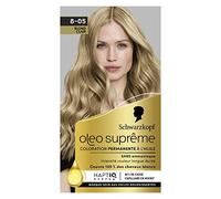 Schwarzkopf - Oleo Suprême - Coloration Permanente à l’Huile - Couleur et Eclat Longue Durée - sans Ammoniaque - Couvre 100% des Cheveux Blancs - HaptIQ Système - Blond Clair 8-05