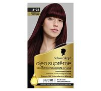 Schwarzkopf - Oleo Suprême - Coloration Permanente à l’Huile - Couleur et Eclat Longue Durée - sans Ammoniaque - Couvre 100% des Cheveux Blancs - HaptIQ Système - Bordeaux Velours 4-23