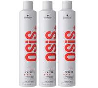 Schwarzkopf OSiS+ Freeze Lot de 3 sprays de fixation forte pour cheveux, 500 ml chacun