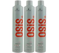 Schwarzkopf Osis Lot de 3 sprays pour cheveux Freeze Strong Hold 500 ml