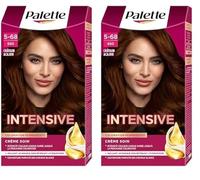 Schwarzkopf - Palette - Coloration Permanente Cheveux - Crème Soin - Couvre 100% Des Cheveux Blancs - Tenue 8 Semaines - Chatain Acajou 650 (Lot de 2)