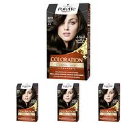 Schwarzkopf - Palette - Coloration Permanente Cheveux - Crème Soin - Couvre 100% des Cheveux Blancs - Tenue 8 semaines - Chatain 800 (Lot de 4)