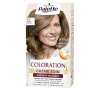 Schwarzkopf Palette, Coloration Permanente, Crème Soin Cheveux Matures, Couvre 100 Pour cent des Cheveux Blancs, Couleur Nuancée Longue Durée, Huile de Noyau d’Abricot, Blond Cendré