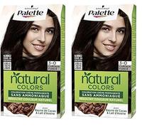 Schwarzkopf - Palette Natural Colors - Coloration Permanente Cheveux - Couleur Naturelle - Cheveux nourris - Couvre 100% des Cheveux Blancs - Châtain Foncé 3.0 (Lot de 2)