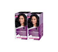 Schwarzkopf - Perfect Mousse - Coloration Cheveux - Mousse Permanente sans Ammoniaque - Masque Soin 96% d'ingrédients d'origine naturelle - Noir Glacé 210 - Lot de 2