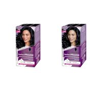 Schwarzkopf - Perfect Mousse - Coloration Cheveux - Mousse Permanente sans Ammoniaque - Masque Soin 96% d'ingrédients d'origine naturelle - Noir Glacé 210 (Lot de 2)