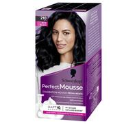 Schwarzkopf - Perfect Mousse - Coloration Cheveux - Mousse Permanente sans Ammoniaque - Masque Soin 96 % d'ingrédients d'origine naturelle - Noir Glacé 210