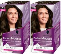 Schwarzkopf - Perfect Mousse - Coloration Cheveux - Mousse Permanente sans Ammoniaque - Masque Soin 96% d'ingrédients d'origine naturelle - Expresso Givré 400 (Lot de 2)
