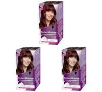 Schwarzkopf - Perfect Mousse - Coloration Cheveux - Mousse Permanente sans Ammoniaque - Masque Soin 96% d'ingrédients d'origine naturelle - Acajou 586, 1 Unité (Lot de 3)