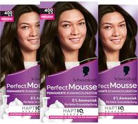 Schwarzkopf Perfect Mousse colorations-mousses permanentes | Marron foncé 400 niveau 3-3 x 93 ml