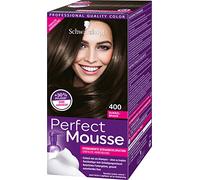 Schwarzkopf Perfect Mousse Lot de 3 flacons de coloration permanente 400 Marron foncé Niveau 3 (3 x 93 ml)