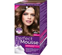 Schwarzkopf Perfect Mousse Pack de 3 colorations mousse permanentes (3 x 93 ml) - Chocolat doré clair 665 - Niveau 3