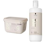Schwarzkopf Professional - Duo Blond Me PPL9+ Poudre Comp. Décolorante Premium 450g Lightener 9+ & Blond Me Supreme Blonde Hair Quality Premium Care 9% 30 Vol Developer 1000ml by Schwarzkopf