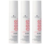 Schwarzkopf Professional OSiS Glow Sérum Anti Frisottis Brillance Sans Silicone Protection Thermique Pour Cheveux Ternes Rêches Facilite Le Coiffage Léger 50 ml - lot de 3