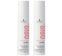 Schwarzkopf Professional OSiS Glow Sérum Anti Frisottis Brillance Sans Silicone Protection Thermique Pour Cheveux Ternes Rêches Facilite Le Coiffage Léger 50 ml - lot de 2