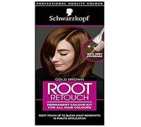 Schwarzkopf Root Retouch Teinture permanente pour cheveux bruns, idéale pour retoucher la repousse des racines grises, sans ammoniac, marron doré