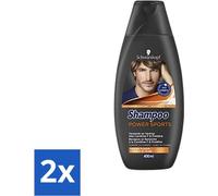Schwarzkopf - Shampooing - Power Sports - Cheveux et corps - 400 ml - Pack avantage - 2 pièces