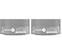 Schwarzkopf - Taft - Cire Cheveux Homme - Effet Mat 5 - Fixation Forte - Protège du desséchement - Longue Durée - Tenue 24h - Coiffant - Pot de 75 ml (Lot de 2)