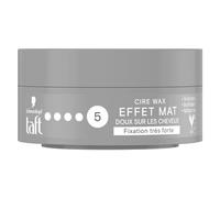 Schwarzkopf - Taft - Cire Cheveux Homme - Effet Mat 5 - Fixation Forte - Protège du desséchement - Longue Durée - Tenue 24h - Coiffant - Pot de 75 ml