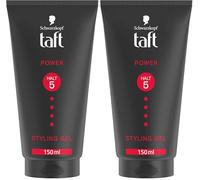 Schwarzkopf TAFT Gel Power (150 ml) Gel coiffant pour jusqu'à 48 heures de tenue forte, doux pour les cheveux et le cuir chevelu, végétalien (Lot de 2)