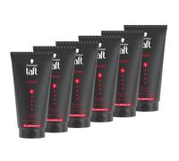 Schwarzkopf TAFT Gel Power (6 x 150 ml), gel capillaire pour jusqu'à 48 heures de tenue forte, doux pour les cheveux et le cuir chevelu, végétalien, gel